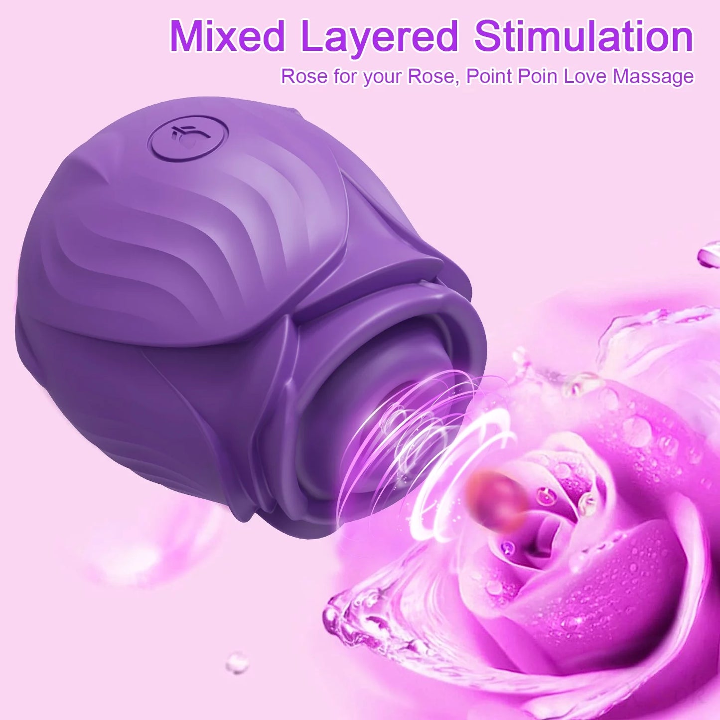 Sensational Purple Rose Sucking Vibrator for Women – Intimate Pleasure Toy for Couples