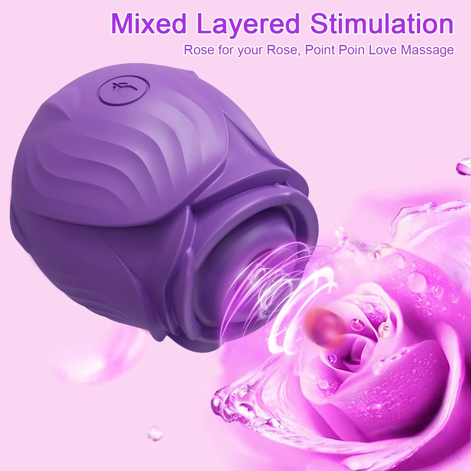 Sensational Purple Rose Sucking Vibrator for Women – Intimate Pleasure Toy for Couples