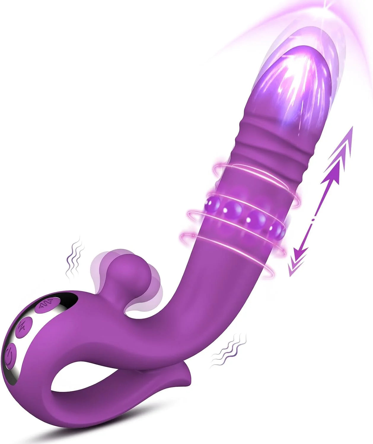 Ultimate Thrusting Vibrator for Women - Silicone Adult Toy with 10 Vibrating Modes