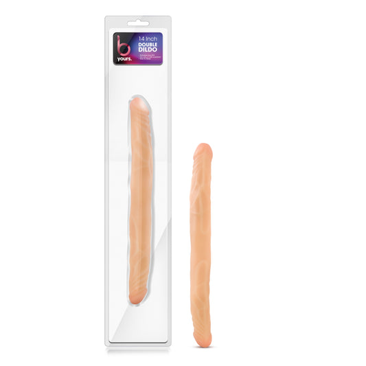 B Yours 14" Double Dildo - Beige - Tickle My Pickle 