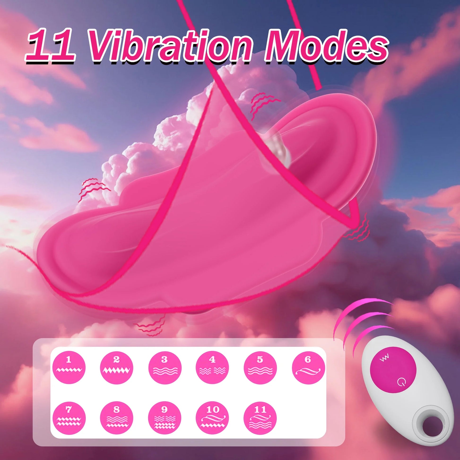 Ultimate Bluetooth Wearable Vibrating Panty - Waterproof Silicone Mini Stimulator with 11 Vibrating Modes for Couples' Pleasure