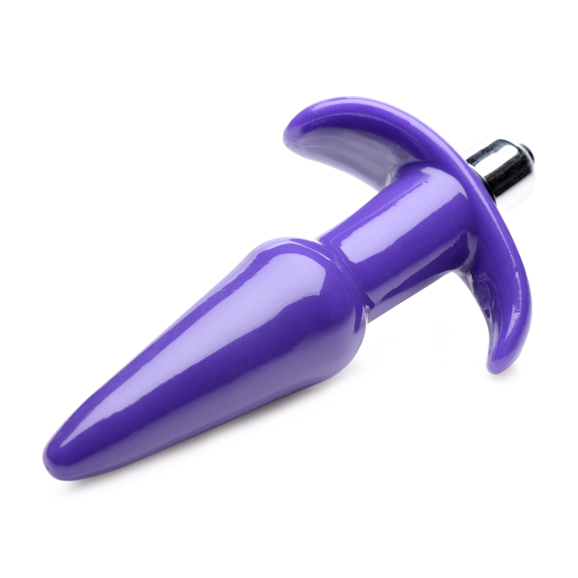 Smooth Vibrating Anal Plug - Purple - Tickle My Pickle 