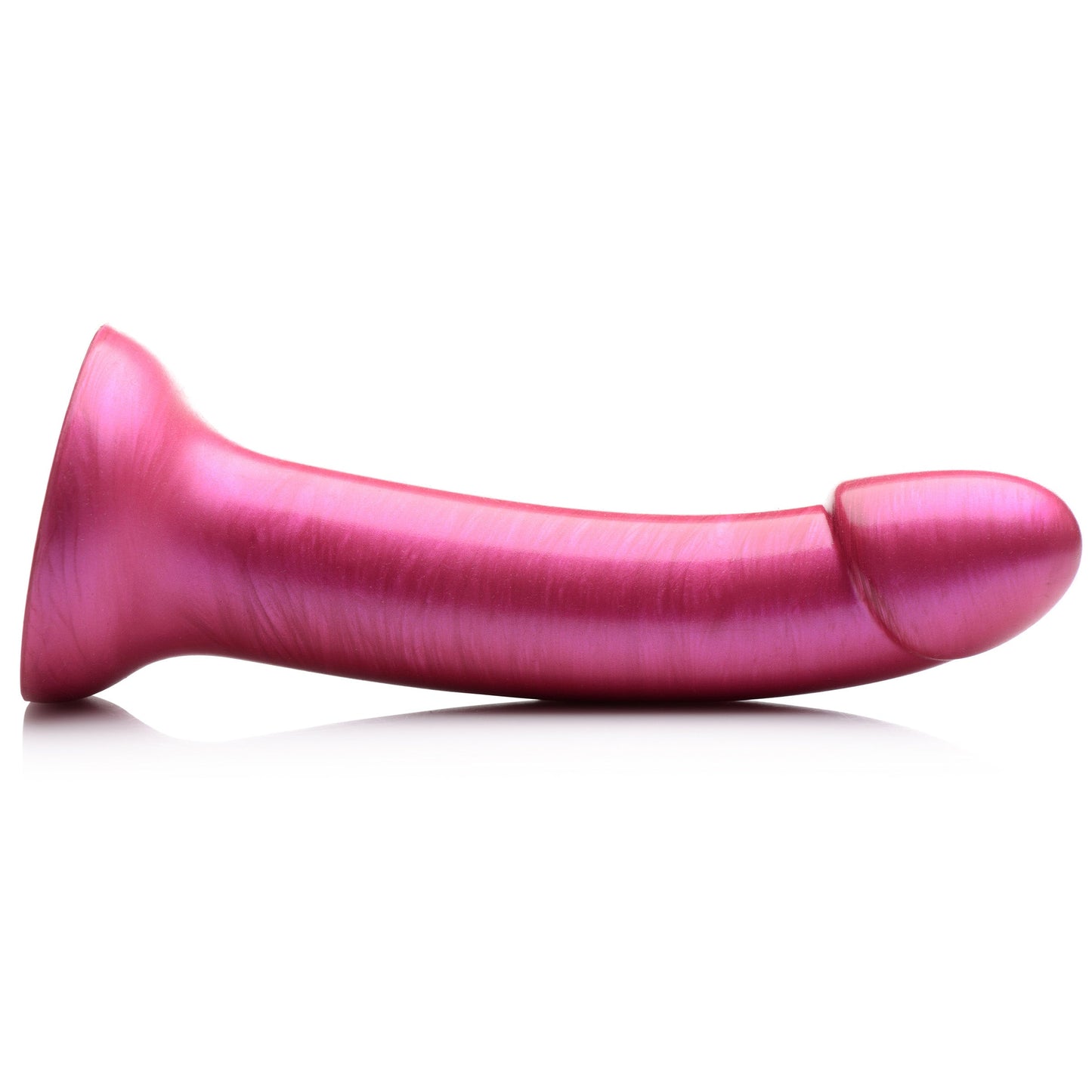 7" Metallic Silicone Dildo - Pink - Tickle My Pickle 