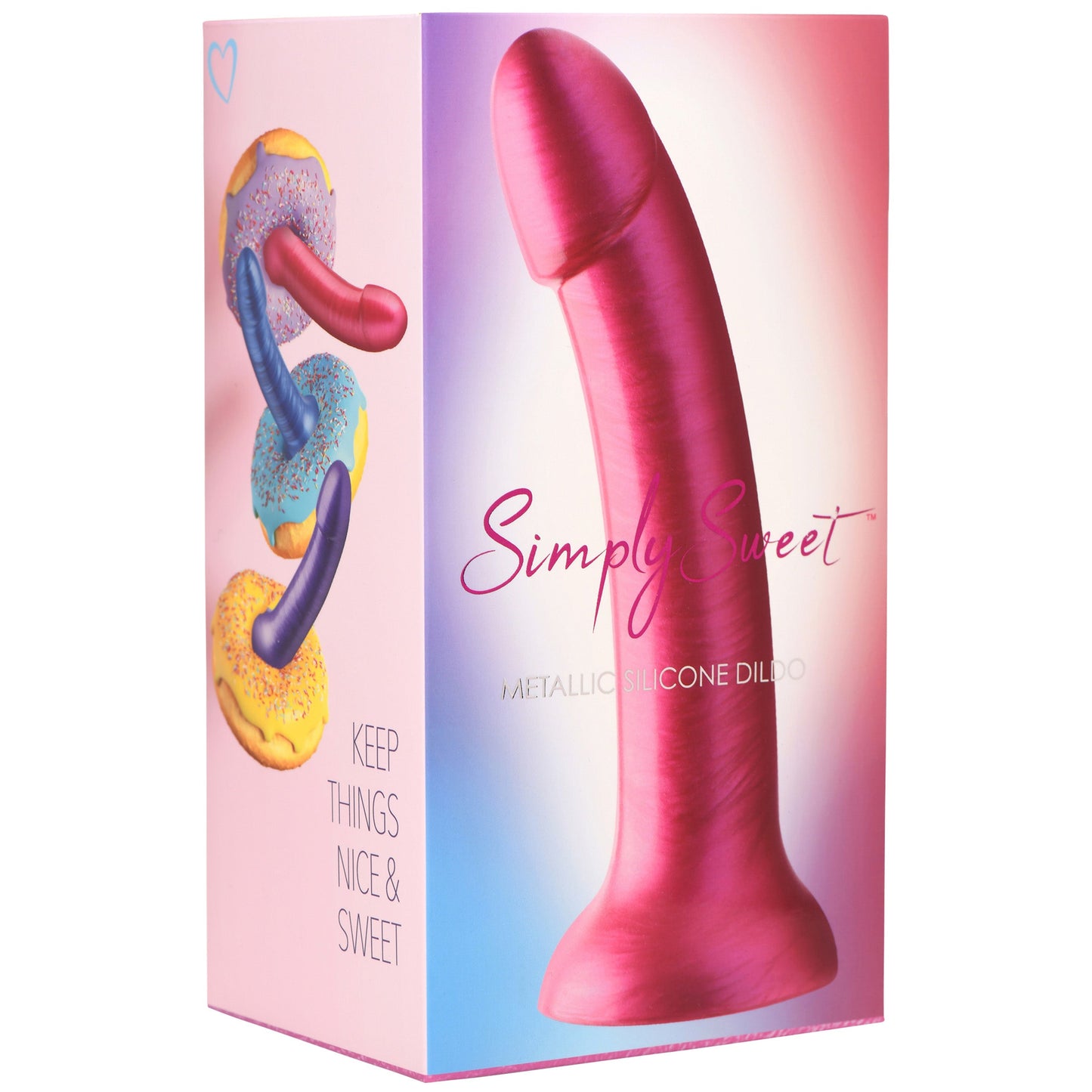 7" Metallic Silicone Dildo - Pink - Tickle My Pickle 