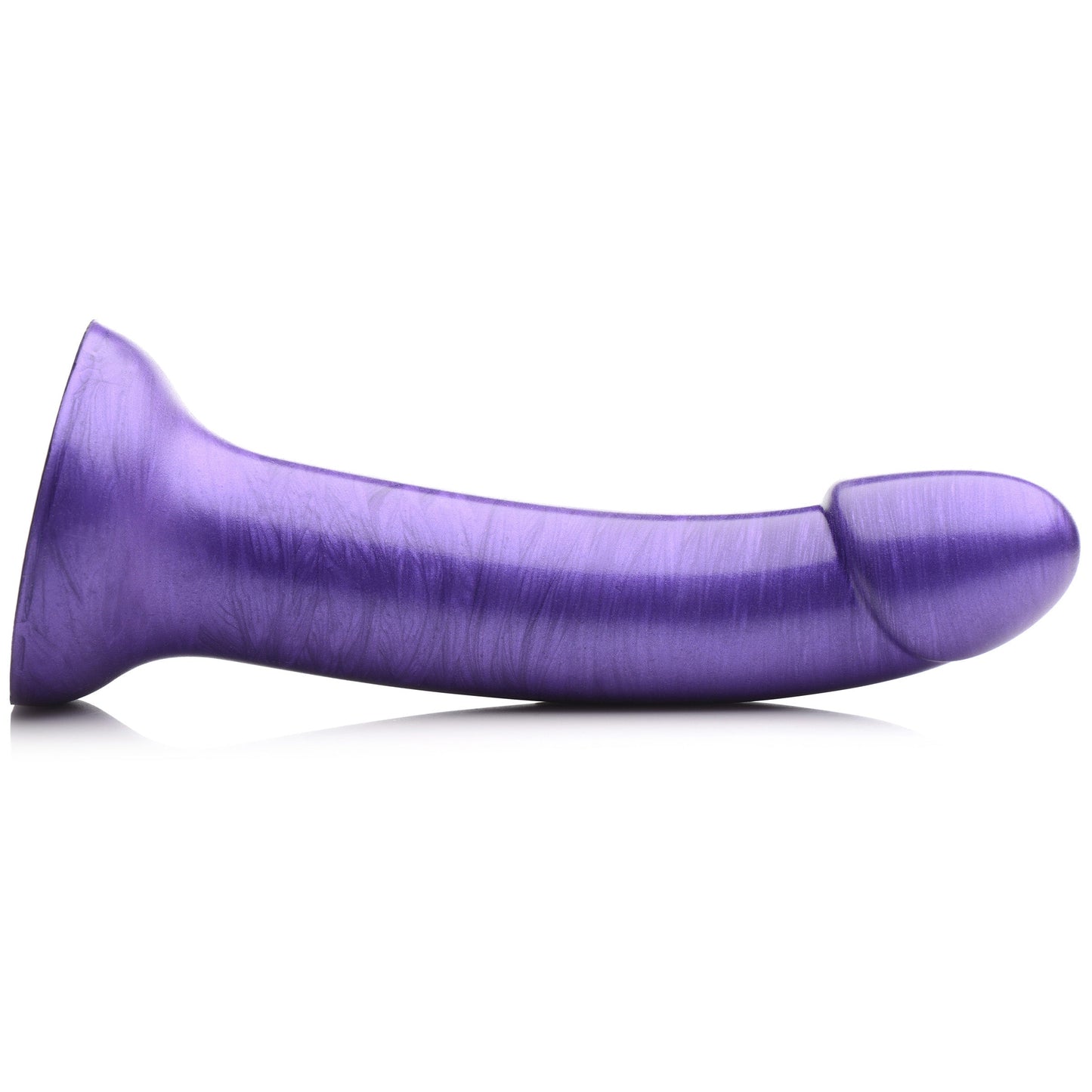 7" Metallic Silicone Dildo - Purple - Tickle My Pickle 