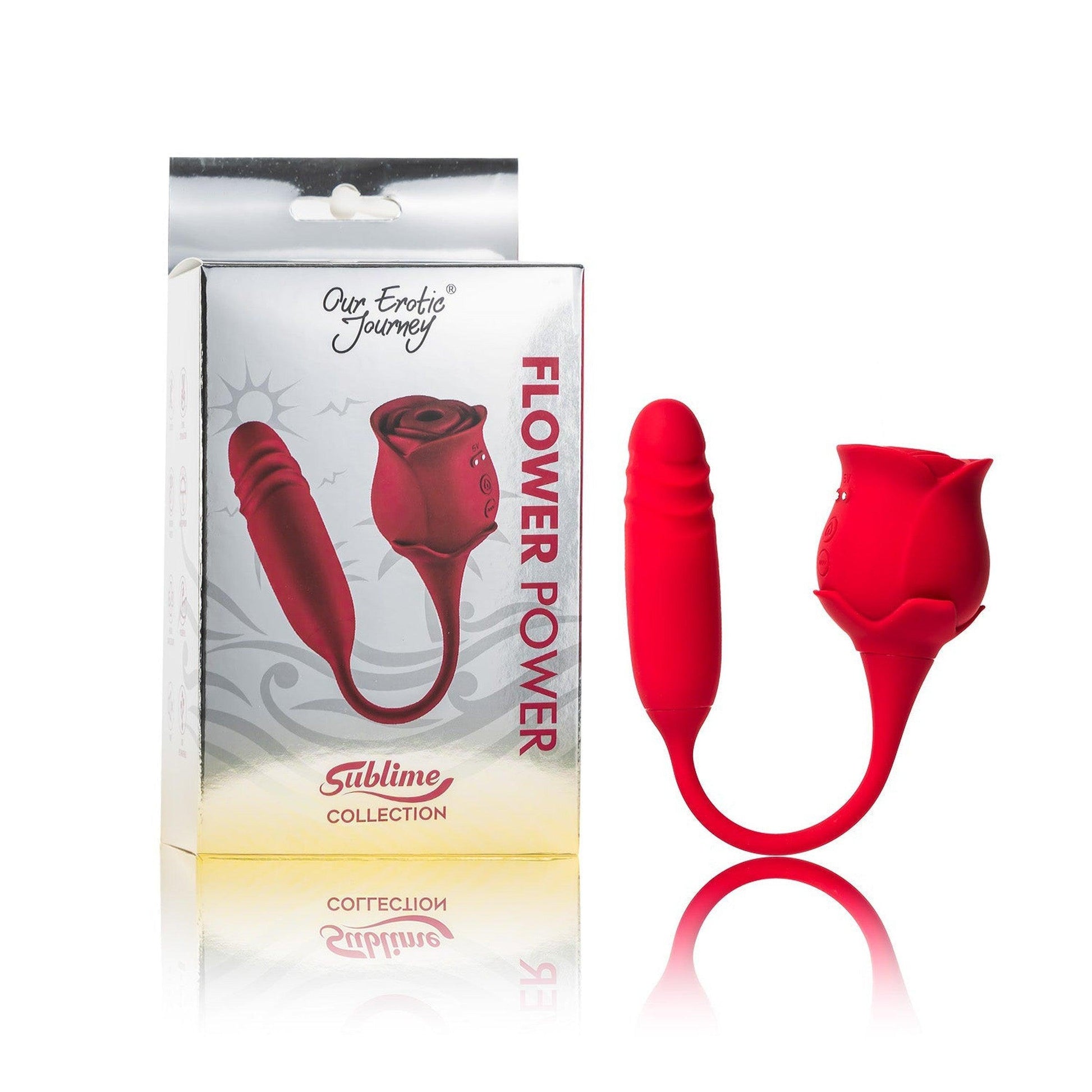 Flower Power Duo Function Rose Massager - Tickle My Pickle 