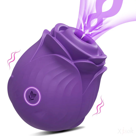 Sensational Purple Rose Sucking Vibrator for Women – Intimate Pleasure Toy for Couples