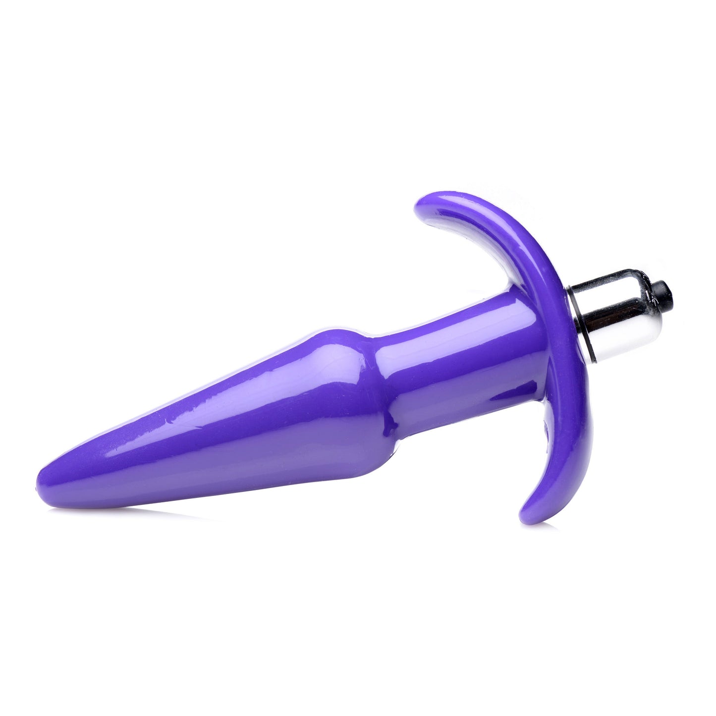 Smooth Vibrating Anal Plug - Purple - Tickle My Pickle 