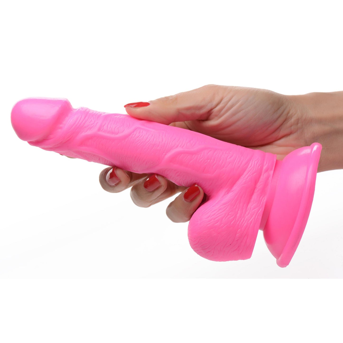 6.5" Dildo with Balls - Pink - Tickle My Pickle 