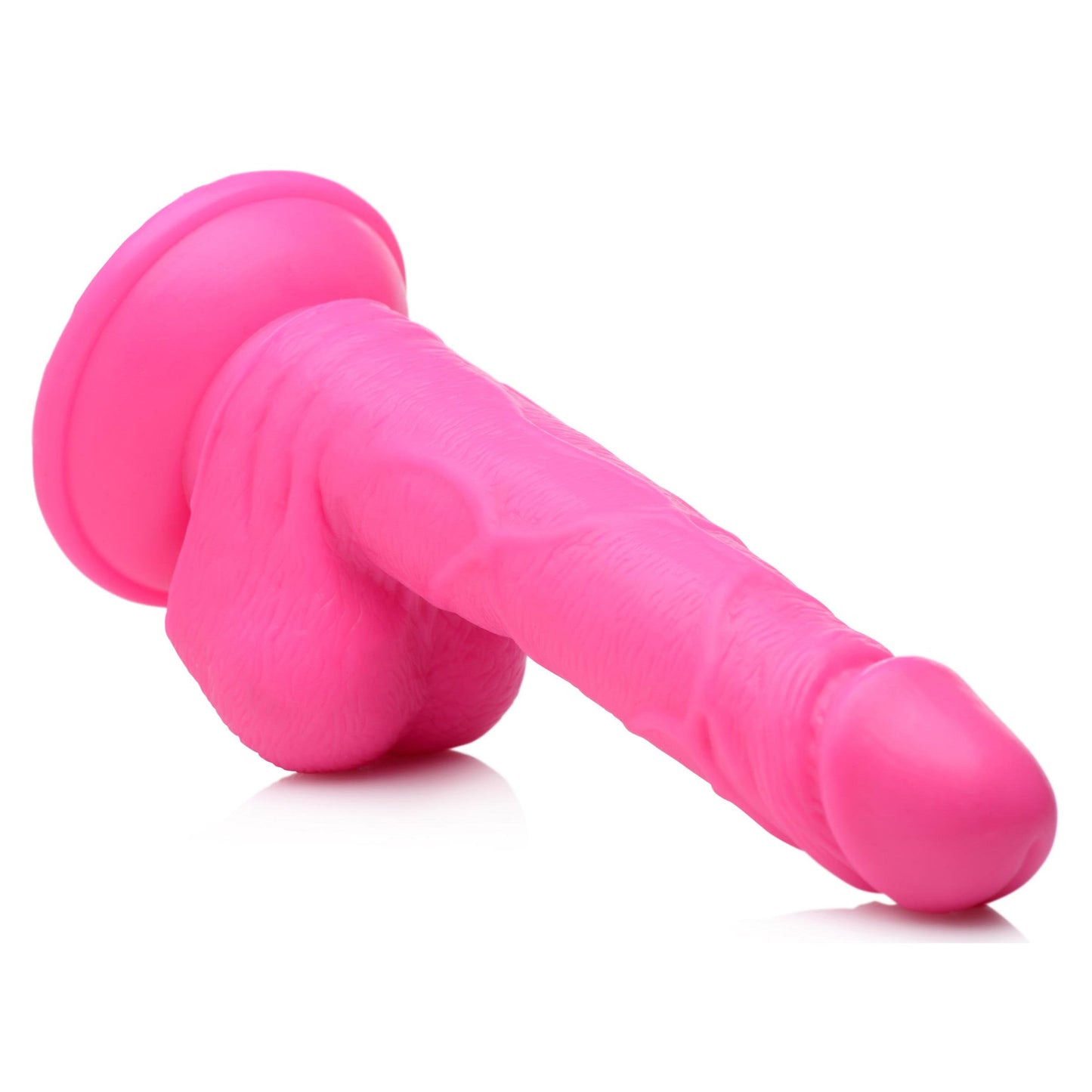 6.5" Dildo with Balls - Pink - Tickle My Pickle 