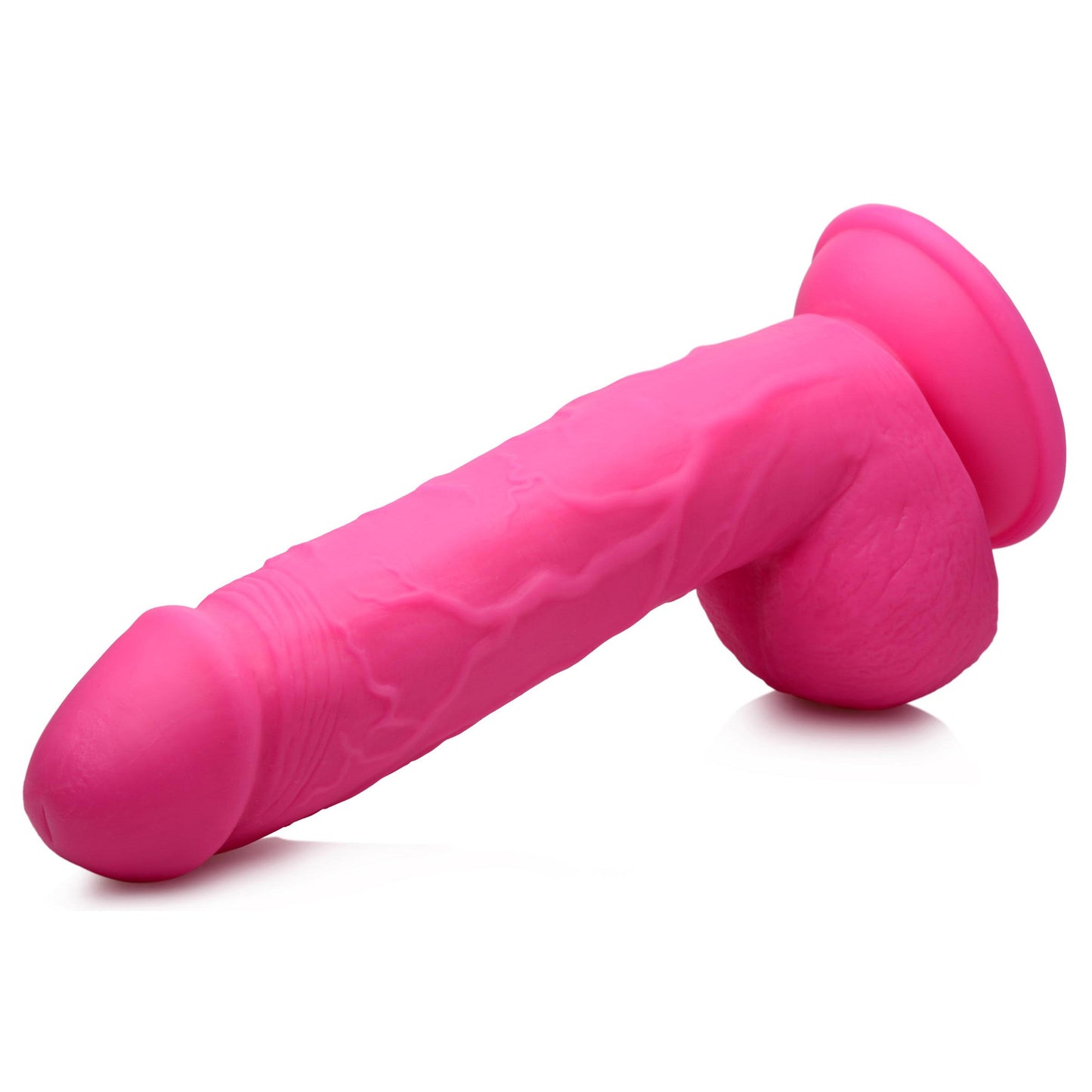 8.25" Dildo with Balls - Pink - Tickle My Pickle 