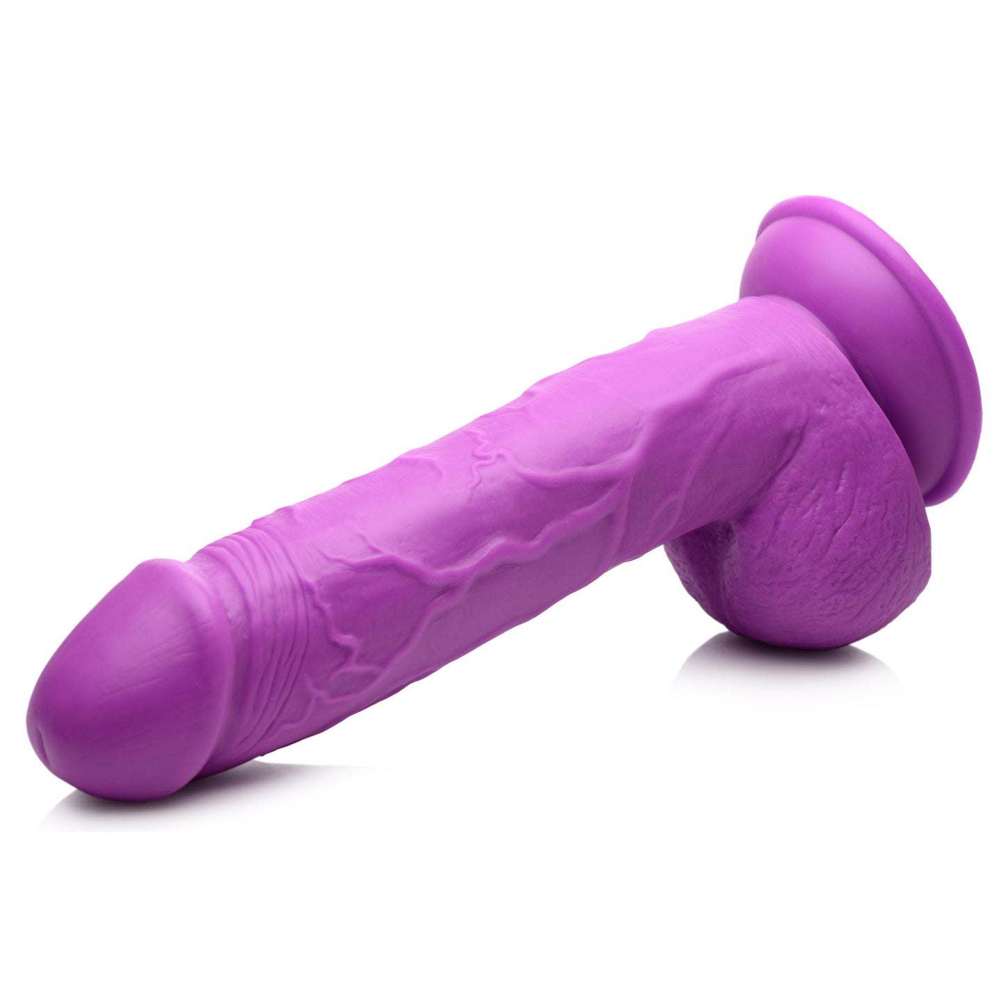 8.25" Dildo with Balls - Purple - Tickle My Pickle 