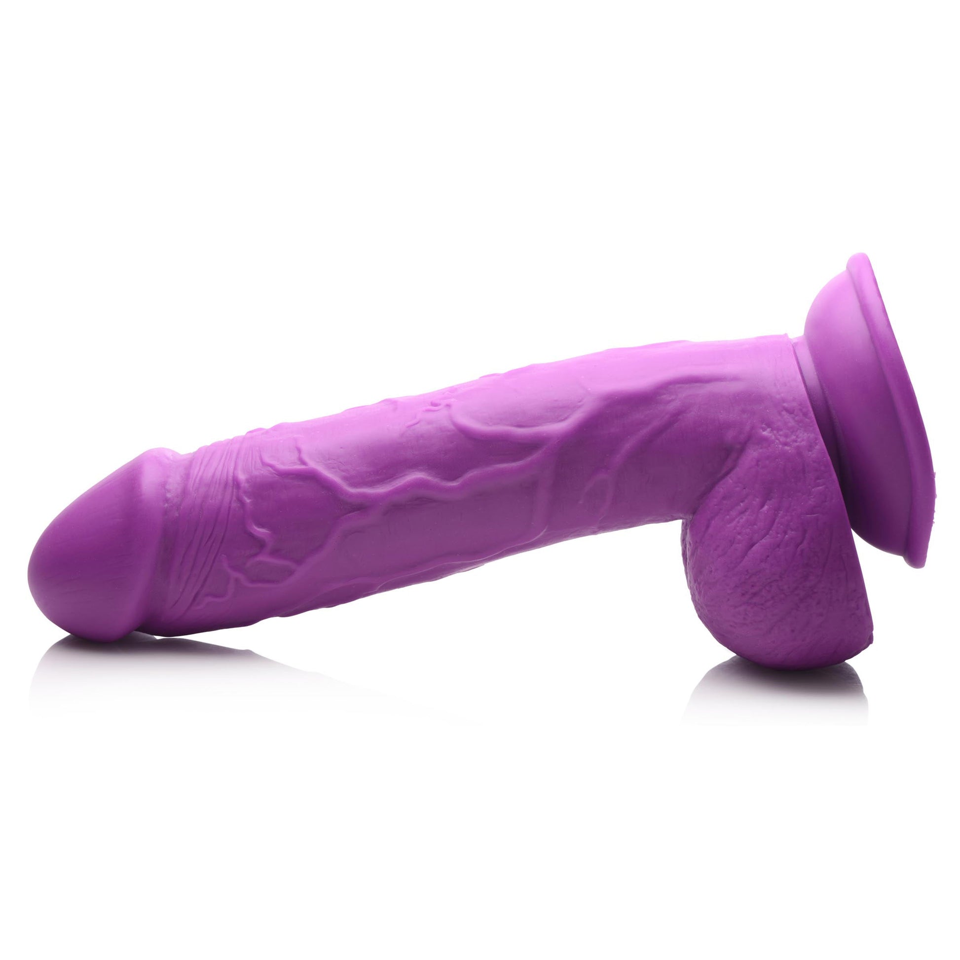 8.25" Dildo with Balls - Purple - Tickle My Pickle 