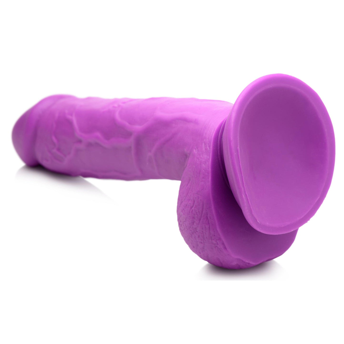 8.25" Dildo with Balls - Purple - Tickle My Pickle 