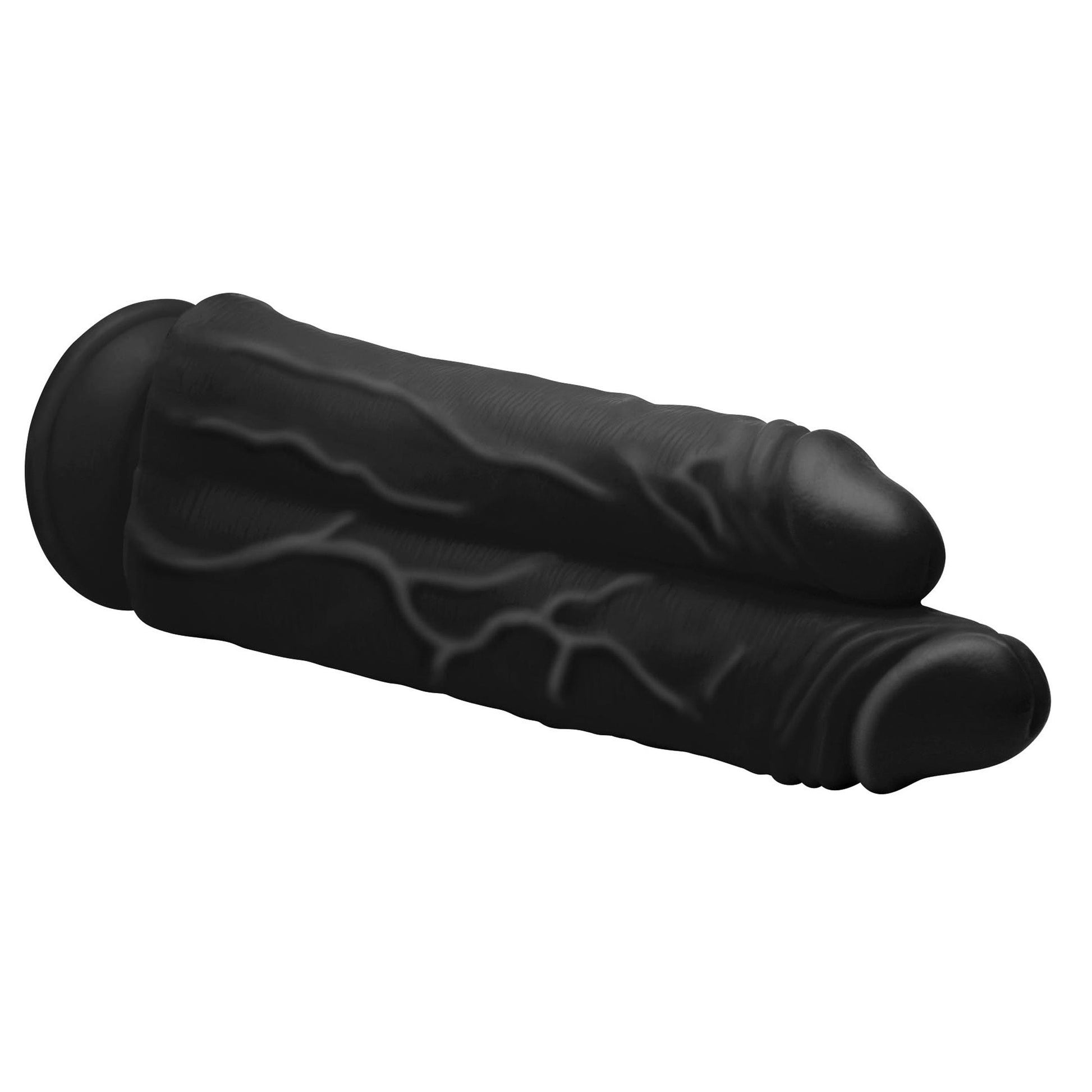 Double Stuffer 10" Double Pecker Dildo - Black - Tickle My Pickle 