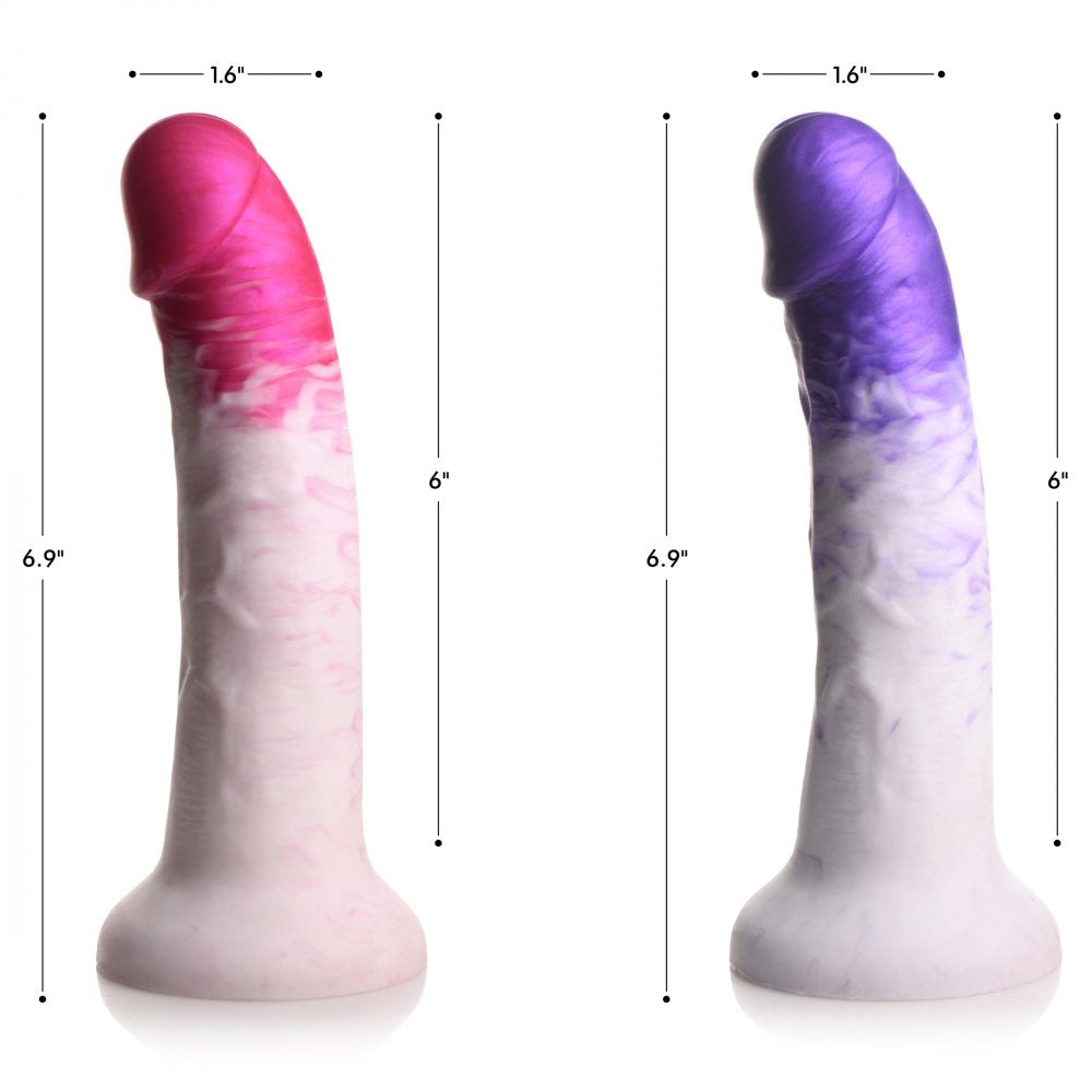 Real Swirl Realistic Silicone Dildo - Purple - Tickle My Pickle 