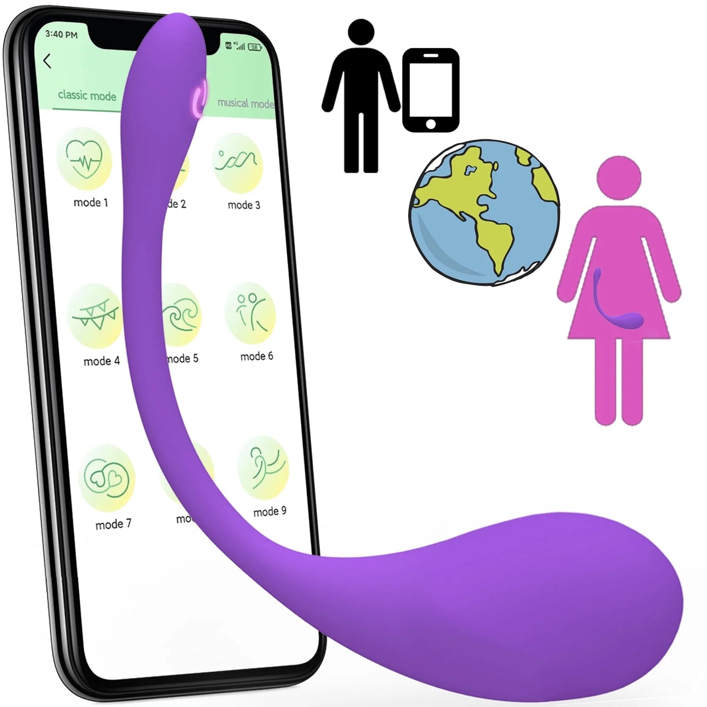 Bluetooth Wearable Vibrating Panty - APP Remote Control Vibrator for Ultimate Pleasure & Intimacy for Women and Couples