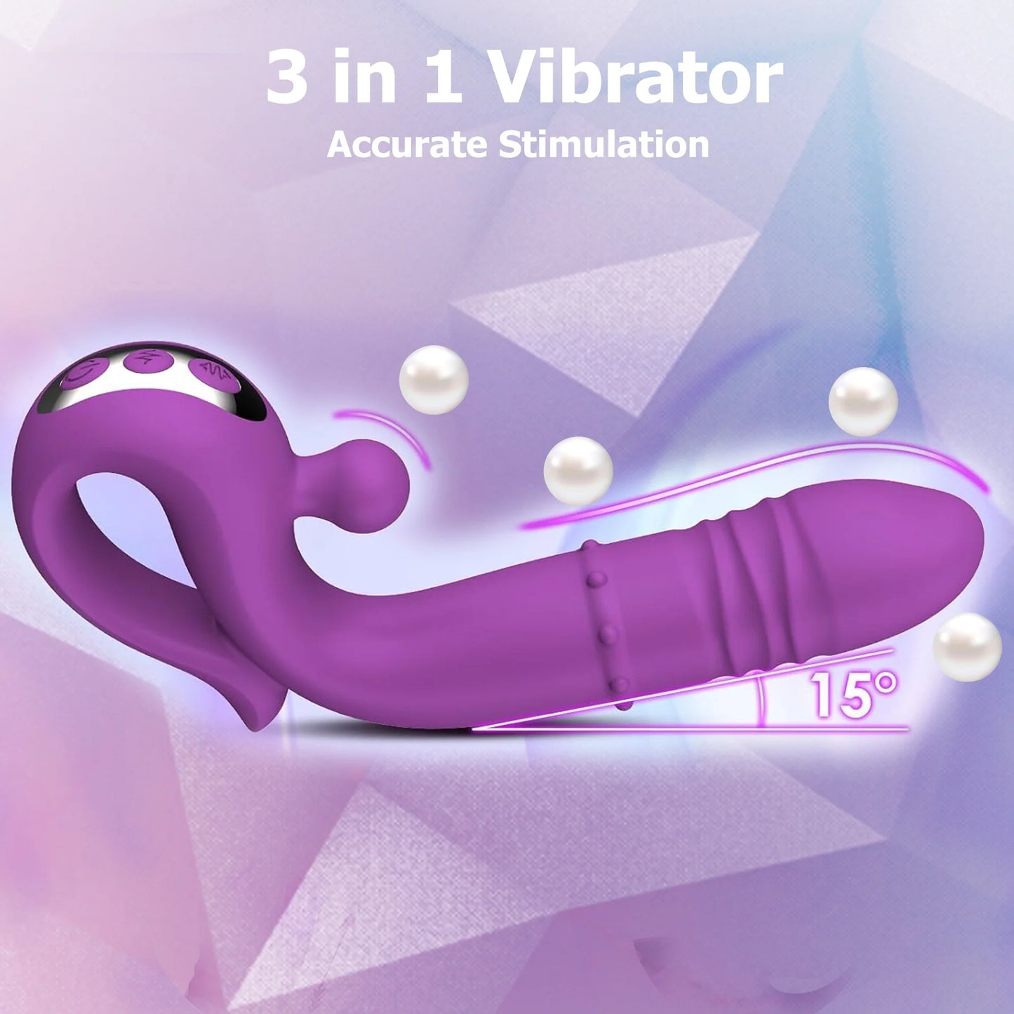 Ultimate Thrusting Vibrator for Women - Silicone Adult Toy with 10 Vibrating Modes